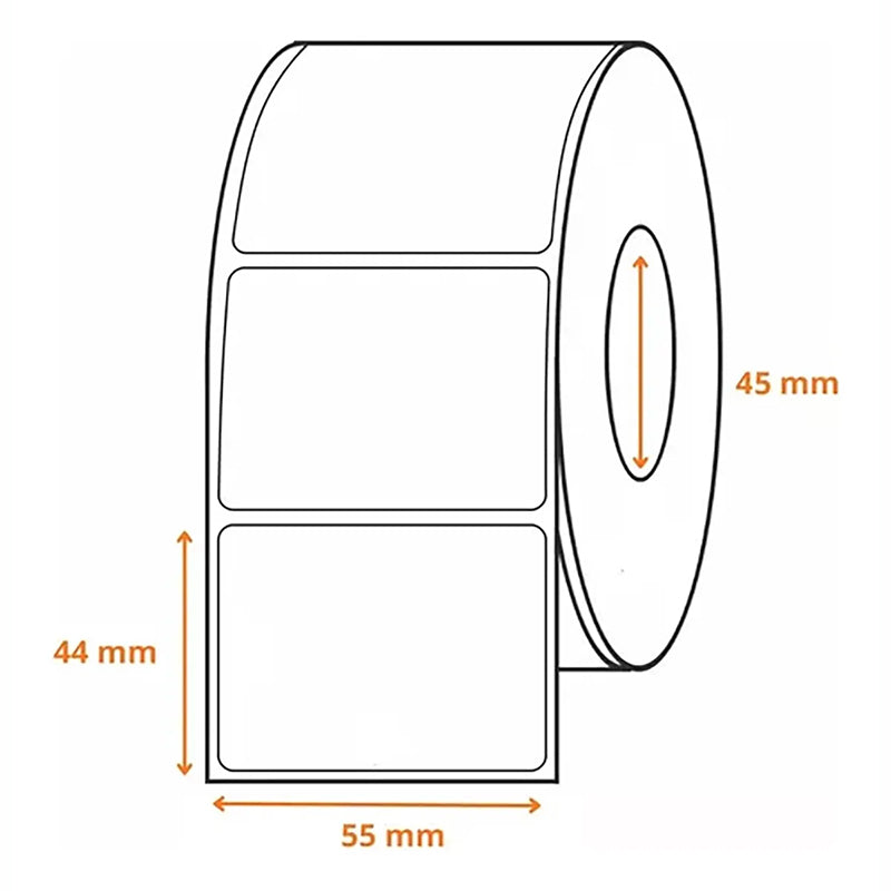 Etiqueta de Transferencia Térmica Para Balanza 55mm x 44mm