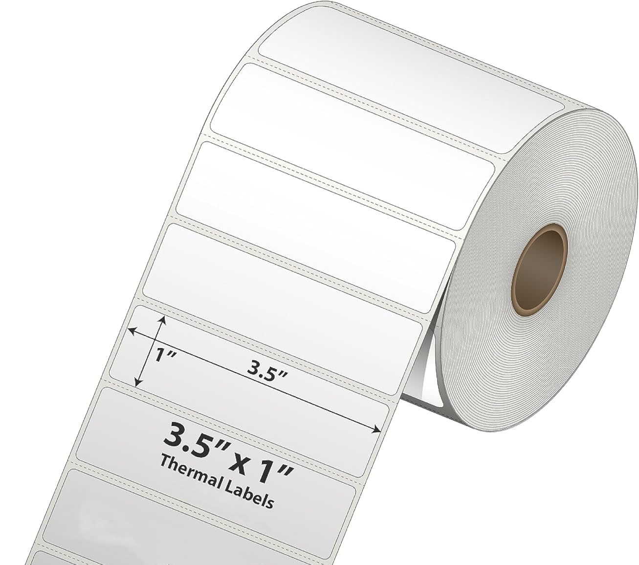 rollo de etiquetas transferencia térmica 3.5x1 pulgada estantes góndolas